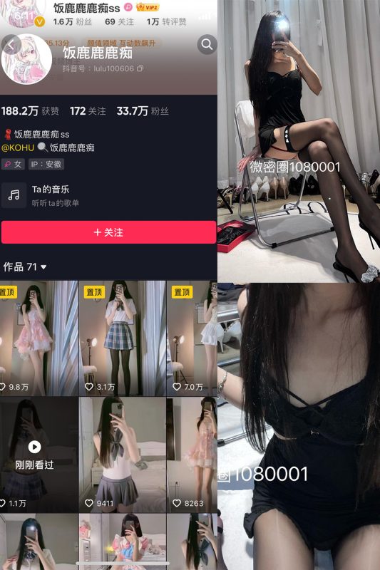 抖音 饭鹿鹿痴 微密圈  NO.010期 【15P1V】最新至：2023.7.29-喵领域
