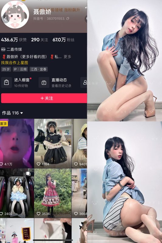 抖音 聂傲娇 微密圈  NO.090期 【20P】最新至：2024.11.11-喵领域