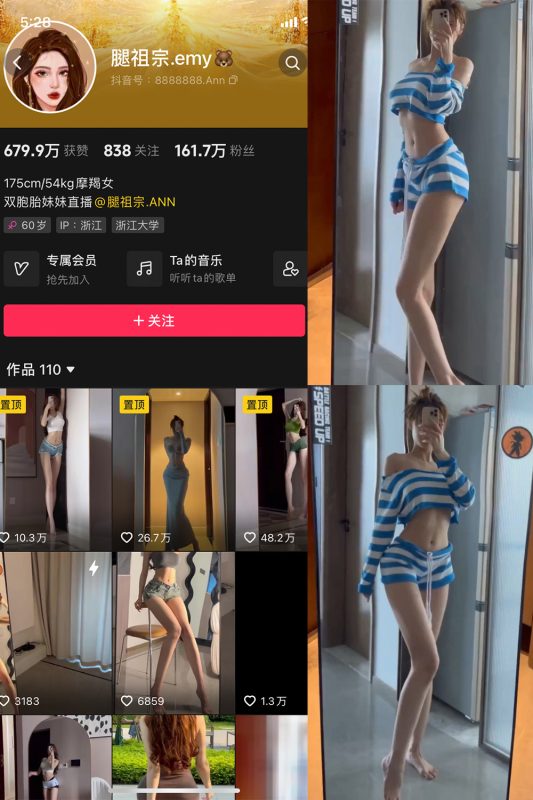 抖音 腿祖宗emy 微密圈 NO.001期 【28P13V】-喵领域