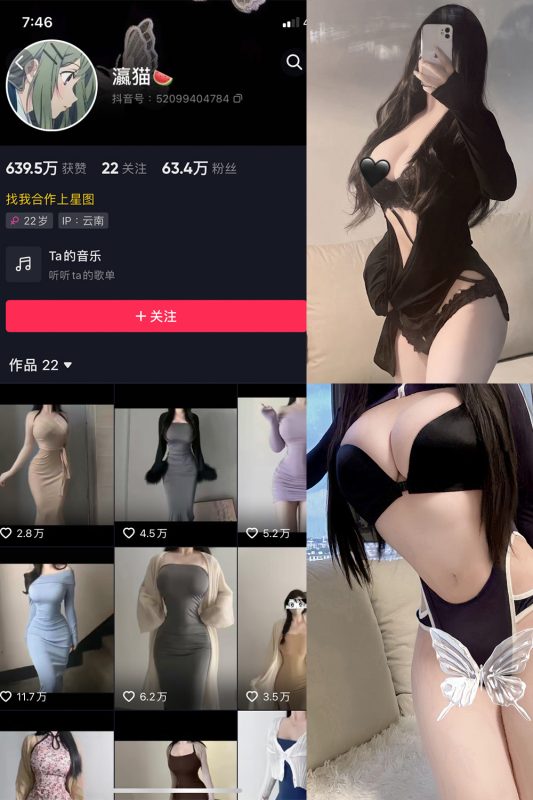 抖音 瀛猫 微密圈  NO.057期 【23P3V】最新至：2024.10.1-喵领域