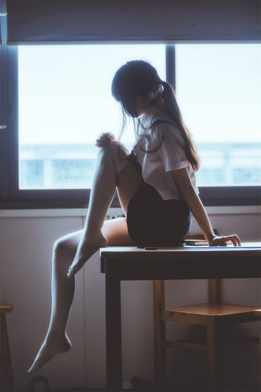 桜桃喵 VOL.004 [39P] 蓝白水手服-喵领域