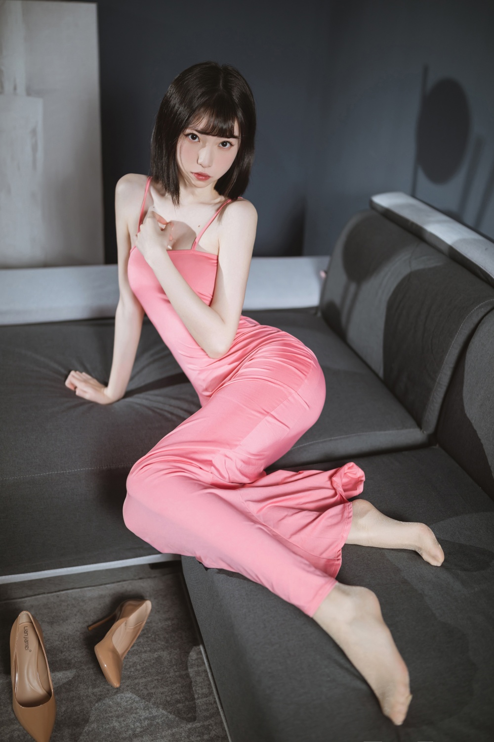 许岚LAN – 粉色长裙 [40P [40P-179.61 MB]-喵领域
